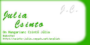 julia csinto business card