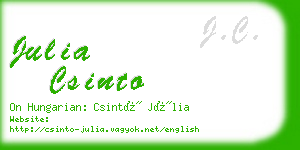 julia csinto business card